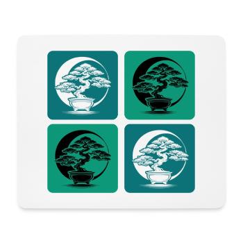 Bonsaï Yin Yang - Tapis de souris (format paysage) - blanc - Devant