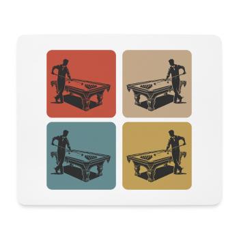 Vintage Billard Spieler - Mousepad (Querformat) - Weiß - Vorne