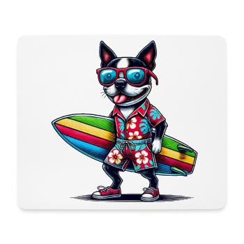 Bostie Surfer Vibes Design - Mousepad (Querformat) - Weiß - Vorne