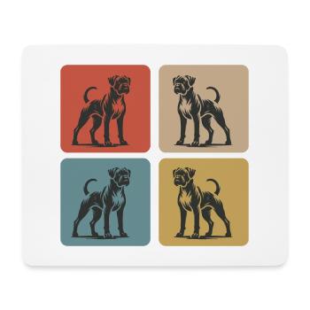 Boxer Hund Vintage Design - Mousepad (Querformat) - Weiß - Vorne