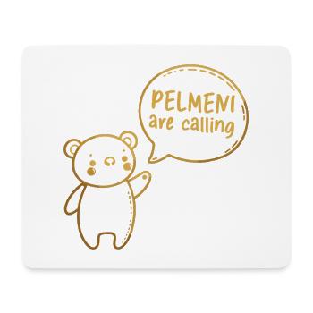 Pelmeni Call Sweet Bear Gold Gift - Mouse Pad (horizontal) - white - Front