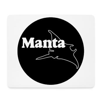 Raies, Raies Manta, Bouton Manta, Autocollants - Tapis de souris (format paysage) - blanc - Devant