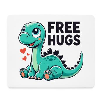 Apatosaurus Dino Baby Gratis Umarmungen Geschenk - Mousepad (Querformat) - Weiß - Vorne