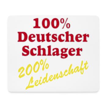 Schlager Party , Schlager Musik , Schlager 100% - Mousepad (Querformat) - Weiß - Vorne