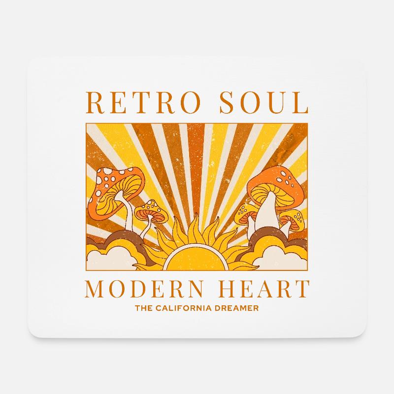Retro Soul California Dreamer - Mousepad (Querformat) - Weiß