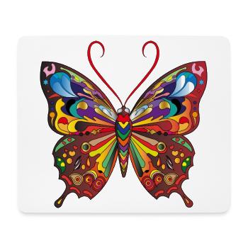 The Colorful Butterfly - Mouse Pad (horizontal) - white - Front