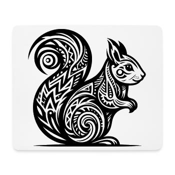 Écureuil tribal - Tapis de souris (format paysage) - blanc - Devant