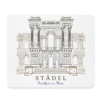 Städel Kunstmuseum Frankfurt am Main Hand Drawing - Mouse Pad (horizontal) - white - Front