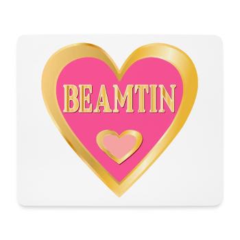HERZ BEAMTIN - Mousepad (Querformat) - Weiß - Vorne