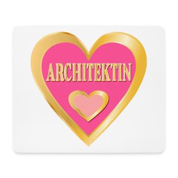 ARCHITEKTIN HERZ ARCHITEKTUR - Mousepad (Querformat) - Weiß - Vorne