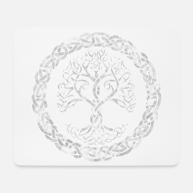 Yggdrasil Baum des Lebens - Mousepad (Querformat) - Weiß
