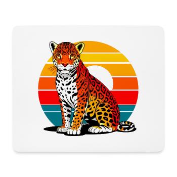 Jaguar on the beach - Mouse Pad (horizontal) - white - Front