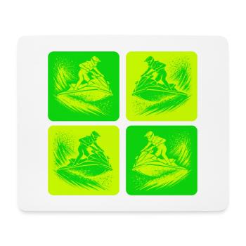 Jet Ski Action - Surfez sur la vague - Tapis de souris (format paysage) - blanc - Devant