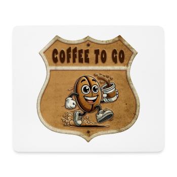 Coffee to Go – Vintage Style - Mouse Pad (horizontal) - white - Front