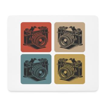 Appareil photo rétro – Photography Love - Tapis de souris (format paysage) - blanc - Devant