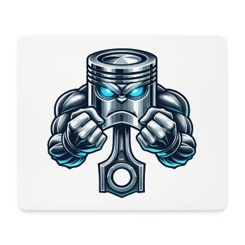 Muskel Kolben Design - Mousepad (Querformat) - Weiß - Vorne