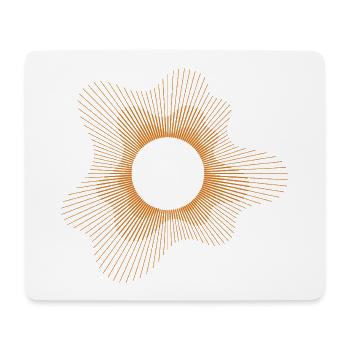 Solar Eclipse Geometric Design - Mouse Pad (horizontal) - white - Front