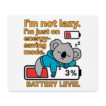 Koala in energy-saving mode - Mouse Pad (horizontal) - white - Front