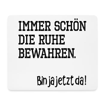 IRONIE RUHE BEWAHREN - Mousepad (Querformat) - Weiß - Vorne