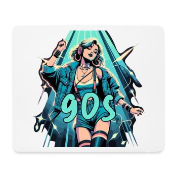 Femme Dancing Retro Disco Disco Cadeau - Tapis de souris (format paysage) - blanc - Devant