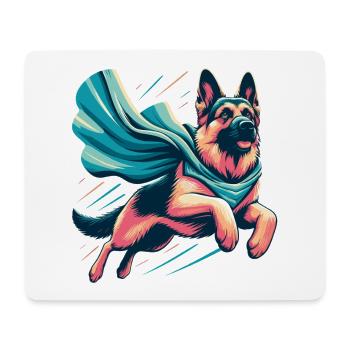 Super Dog German Shepherd Gift - Mouse Pad (horizontal) - white - Front
