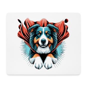 Super Dog Australian Shepherd Sheppie Gift - Mouse Pad (horizontal) - white - Front