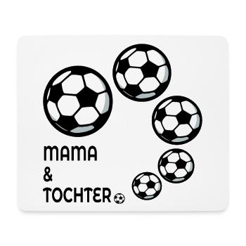 MUTTERTAG FUßBALL MAMA TOCHTER - Mousepad (Querformat) - Weiß - Vorne