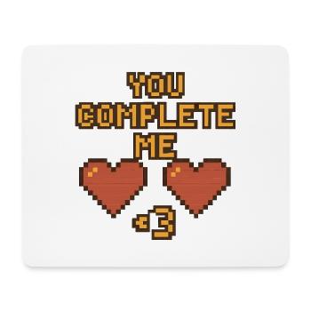 Pixelartige Liebesbotschaft - Mousepad (Querformat) - Weiß - Vorne