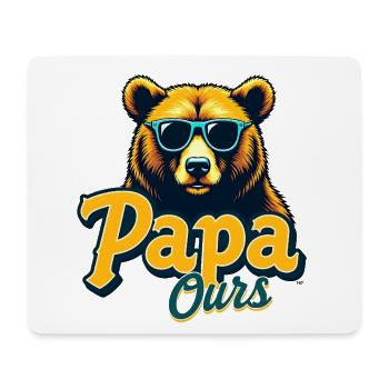 Papa Bear Retro Glasses - Mouse Pad (horizontal) - white - Front