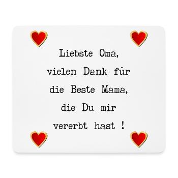 MUTTERTAG OMA MAMA PRÄGUNGEN - Mousepad (Querformat) - Weiß - Vorne