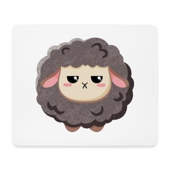 Mouton noir - sinistre et doux - Tapis de souris (format paysage) - blanc - Devant