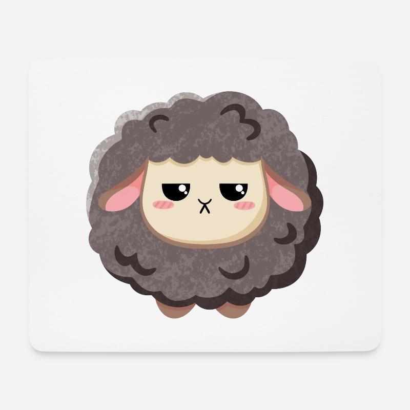 Black Sheep - grim and sweet - Mouse Pad (horizontal) - white