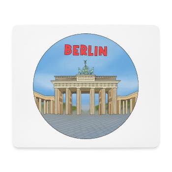 La ville de Berlin en Allemagne - Tapis de souris (format paysage) - blanc - Devant