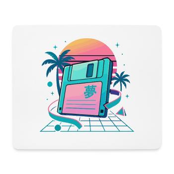 Retro Floppy Dream - Mouse Pad (horizontal) - white - Front