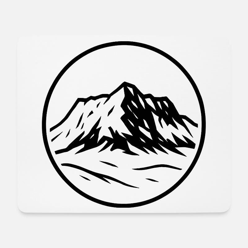 Zugspitze - Mousepad (Querformat) - Weiß