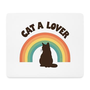Rainbow Love Cat - Mouse Pad (horizontal) - white - Front