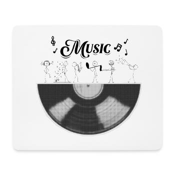 Ein halber Musikzylinder - Mousepad (Querformat) - Weiß - Vorne
