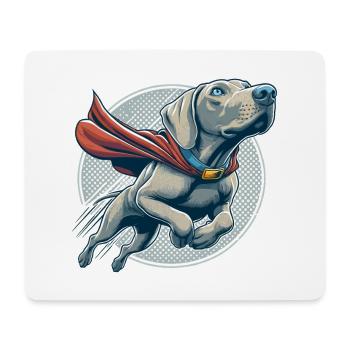Grand chien braque de Weimar Weimi Cape cadeau - Tapis de souris (format paysage) - blanc - Devant