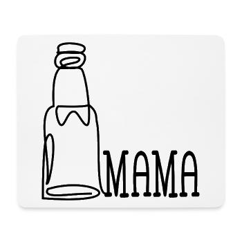 MAMA LINIENZEICHNUNG BIER TRINKEN - Mousepad (Querformat) - Weiß - Vorne