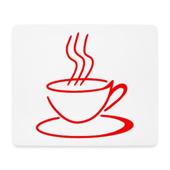 Minimalistischer und moderner Kaffee - Mousepad (Querformat) - Weiß - Vorne