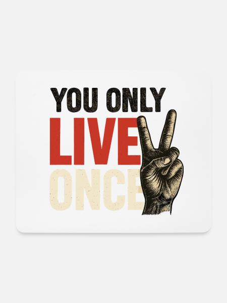 You only live vintage once - Mouse Pad (horizontal) - white