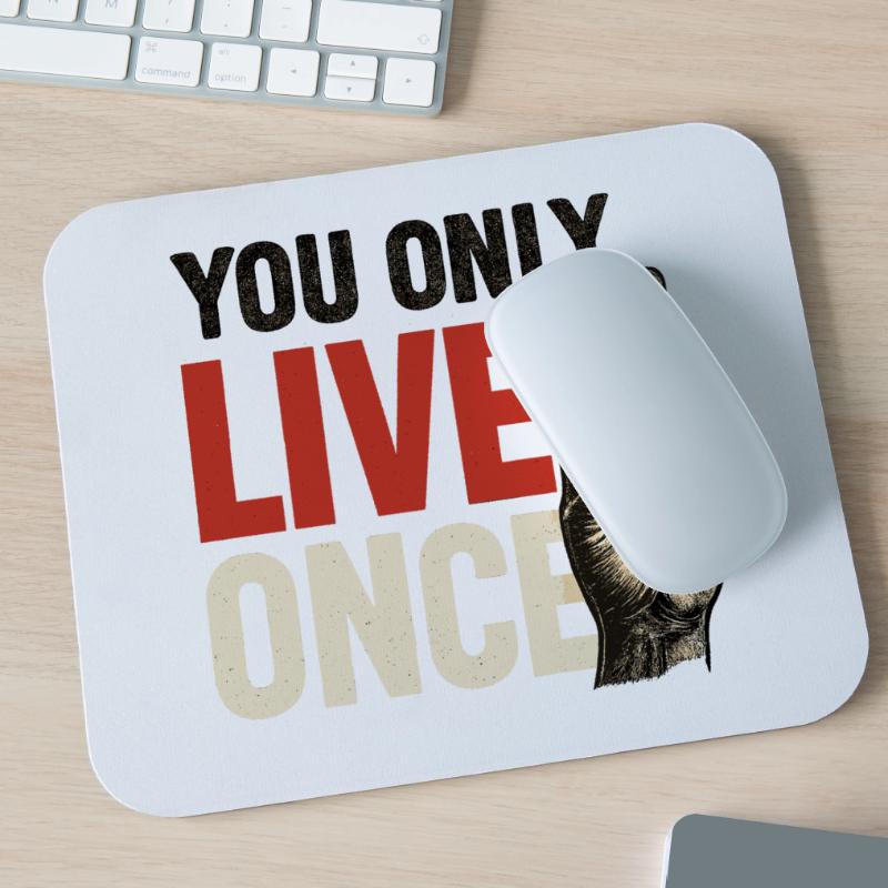 Du Lebst Nur Einmal Vintage Mousepad (Querformat)