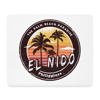 El Nido Philippinen Strand Palmen Design - Mousepad (Querformat) - Weiß - Vorne