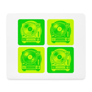 Style de platine vinyle - Tapis de souris (format paysage) - blanc - Devant