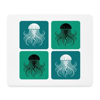 Jellyfish – Minimal Ocean Art - Mouse Pad (horizontal) - white - Front