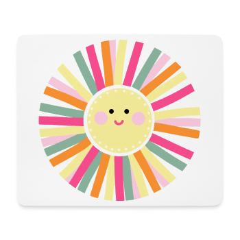 Sunshine puts you in a good mood, colorful sun - Mouse Pad (horizontal) - white - Front