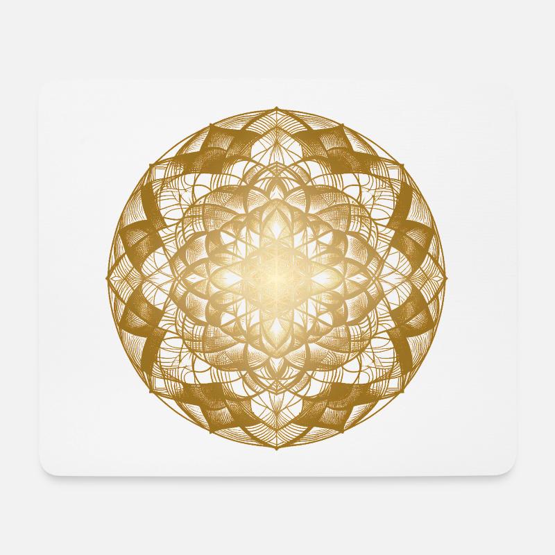 Sacred Geometry Mandala - Mouse Pad (horizontal) - white