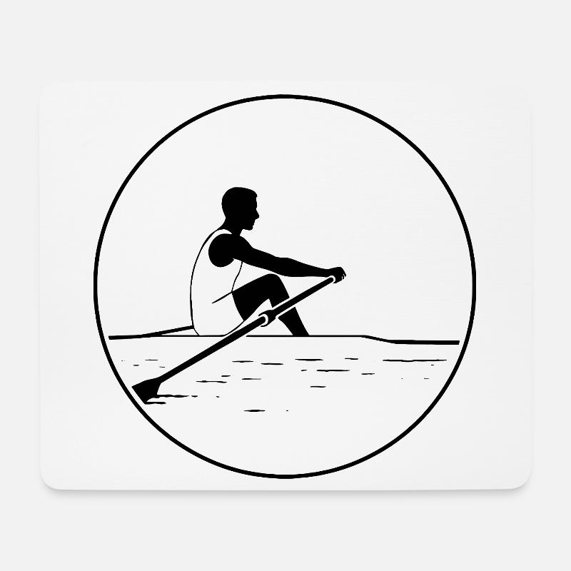 Ein Ruderer - Mousepad (Querformat) - Weiß