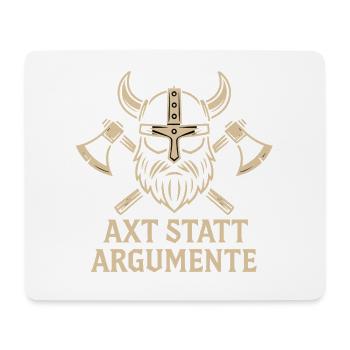 Viking axe instead of arguments - Mouse Pad (horizontal) - white - Front