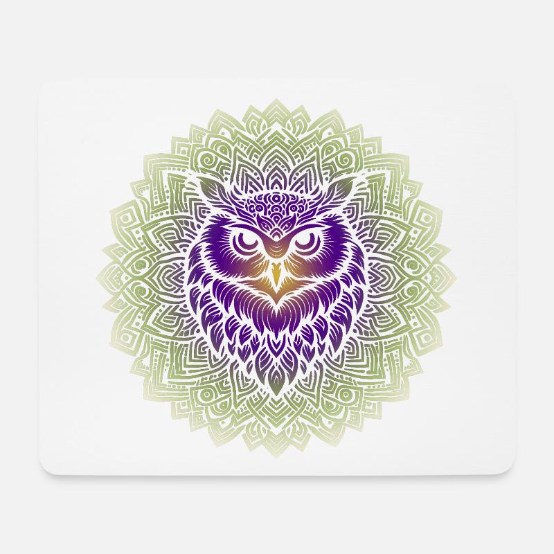 Uralte Weisheit Mandala - Mousepad (Querformat) - Weiß